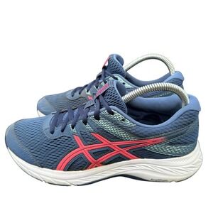 Asics Gel Contend 6 Running Shoes Blue Pink Women's Size 8 Sneakers Athletic